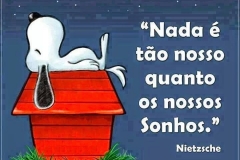 "Nada é tão nosso quanto os nossos sonhos."